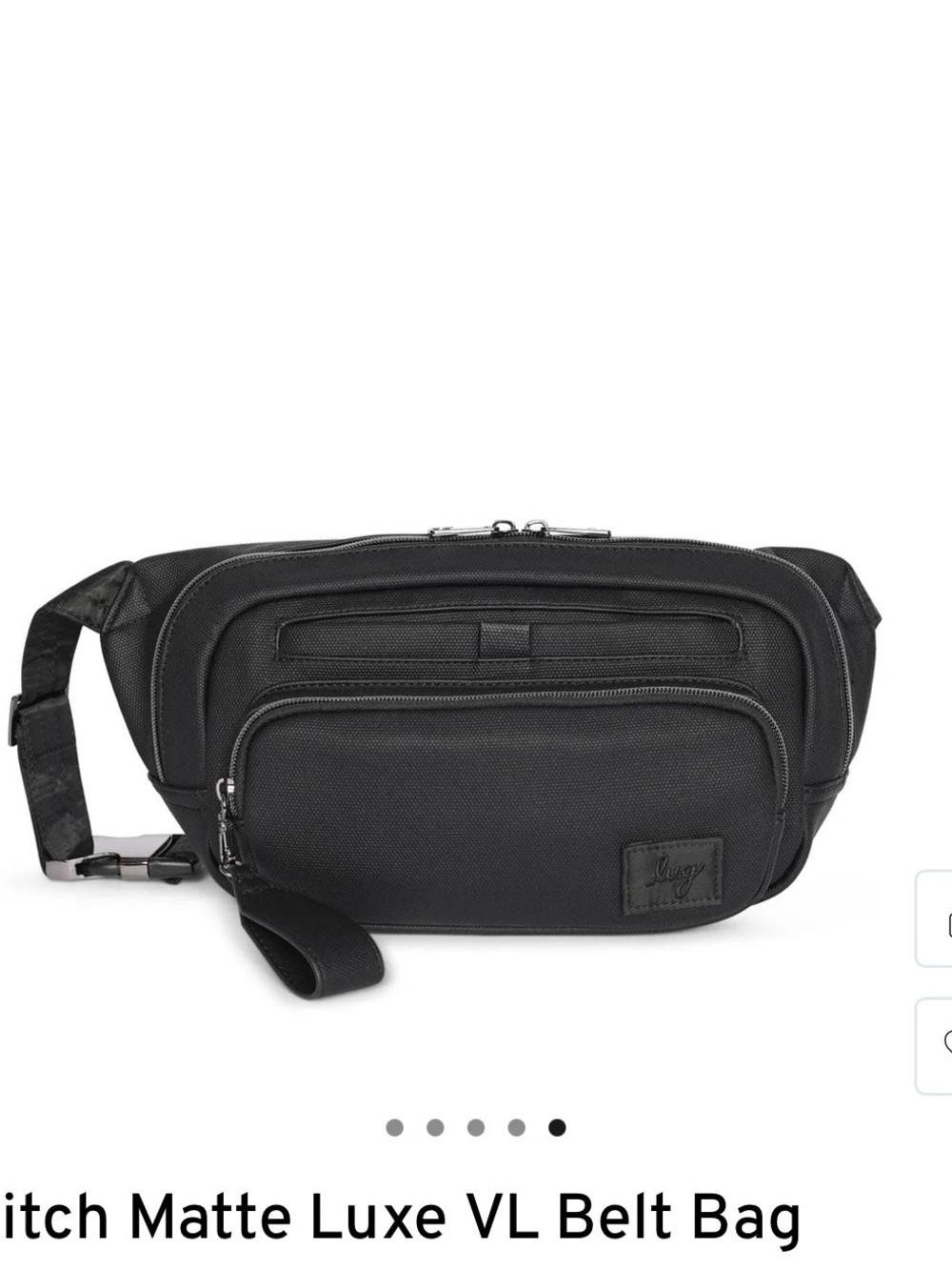 lug Matte Luxe VL Black Belt Bag